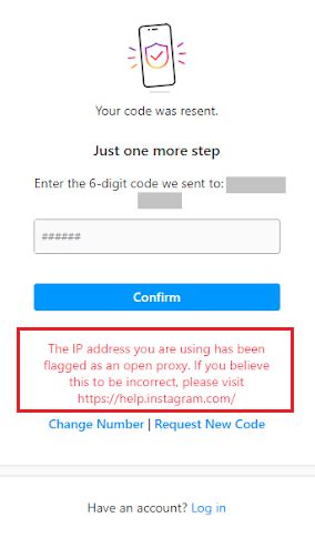 ip address has been flagged as an open proxy